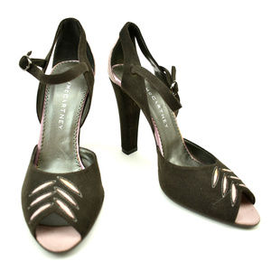 Stella McCartney Brown/Pink Vegan Leather Heels